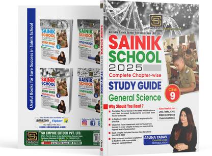 AISSEE Sainik School 2025 Complete Chapter-Wise Study Guide: General Science For Class 9 | 1500+ Practice Questions & Explanations | Includes Previous Year Questions (2018-2024) | Useful For JNV, RMS, CHS, RIMC Exams | English | SD Publication (Paperback, SD PUBLICATION)