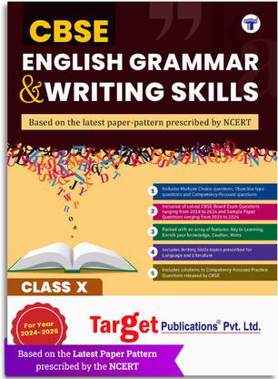 CBSE Class 10 English Grammar Notes Book | Solved And Practice Exercises Based On NCERT Syllabus | Topicwise X CBSE Board Exam Questions With Solutions | Includes Workbook Solutions