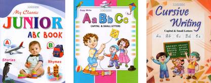 My Classic Junior ABC Book + Copy Write ABC Capital & Small Letters + Cursive Writing Capital & Small Letters|Set Of 3 Books|