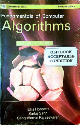 Fundamentals Of Computer Algorithms (Old Used Book)