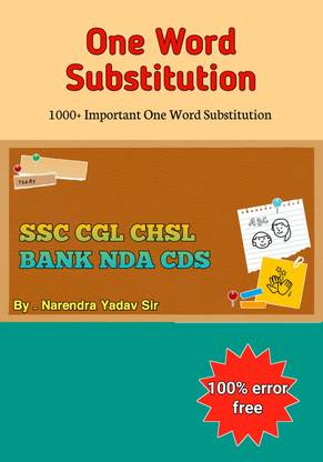 One Word Substitution Book 1000+ Important One Word Substitution