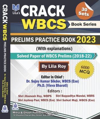 Lila's CRACK WBCS (30 Sets) Book Series Prelims Practice Book - 2023 (English Version) - 6000 MCQ