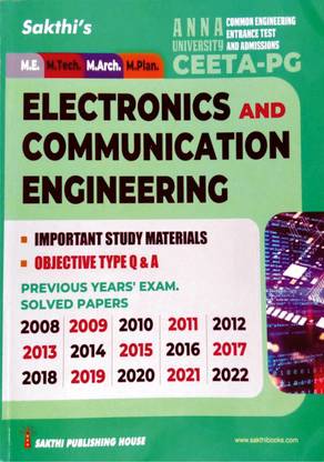CEETA-PG Guide For ELECTRONICS AND COMMUNICTION ENGINEERING | Anna University Entrance Test | Important Study Materials, Q & A, Previous Years' Exam Solved Papers 2008 To 2022 | Latest
