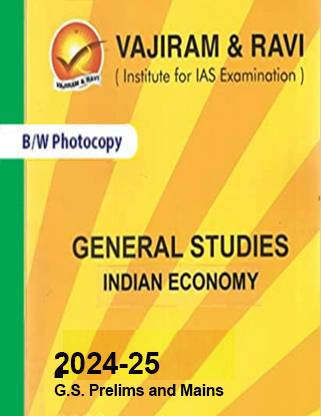 Vajiram & Ravi Indian Economy Book For IAS General Studies(GS)-Yellow Book Prelims & Mains 2024-25 Printed Notes- English (Photocopy B/W Study Material) (Paperback Vajiram & Ravi Photocopy) (Paperback, Vajiram & Ravi)