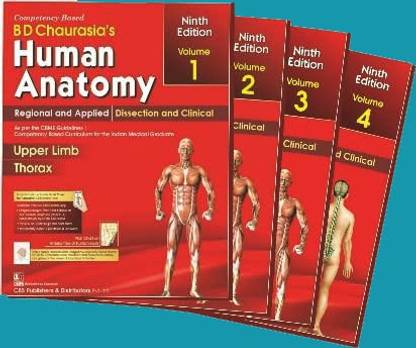 B D CHAURASIA'S HUMAN ANATOMY 9th Ed, 4 Volume Set (PB - 2023)