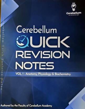 Cerebellum Quick Rapid Revision Neet Pg Full Notes All-19 Subjects With Fully- B/w With Sprial Bound 2023-2024