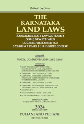 KLJ's THE KARNATAKA LAND LAWS (2024 Edition)