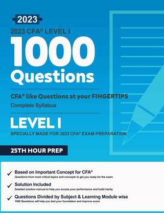 2023 CFA Level 1 Question Bank
