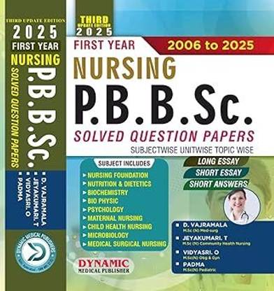 Nursing P.b.b.sc Solved Question Paper First Year ( 2006 TO 2023 ) - Post Basic Bsc Nursing 1st Year Books