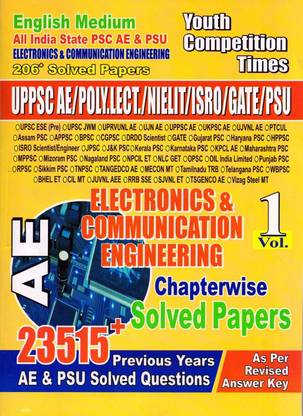 AE Electronics And Communication Engineering Volume-1 Chapterwise Solved Papers (English Medium)