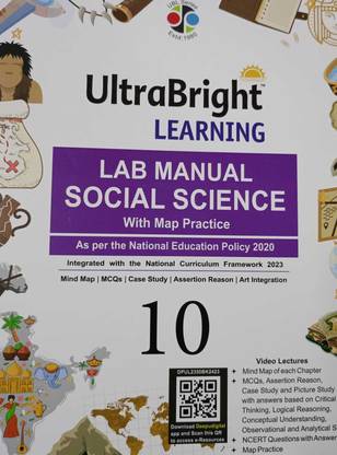 Ultra Bright Learning Lab Manual Social Science With Map Pratice Class 10