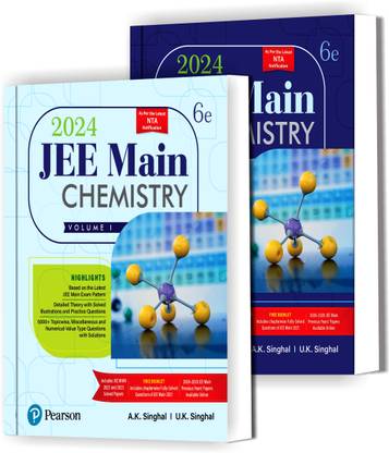 JEE Main Chemistry 2024 (Volume - 1 & 2 ), Based On The Latest JEE Main Exam Pattern And Includes 2022 & 2023 Solved Papers