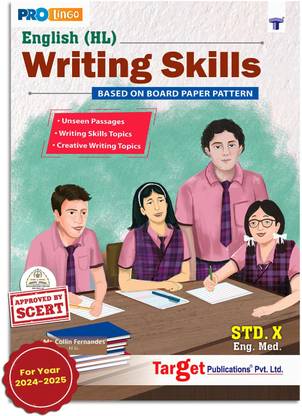Std 10 English Writing Skills Book For English Medium |SSC Maharashtra State Board New Syllabus | Includes Non-Textual (Unseen) Passages, Letter Writing & Report Writing | Based On Latest Board Paper Pattern