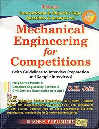(USED-LIKE NEW) Conventional & Objective Type Questions & Answers On Mechanical Engineering For Competitions