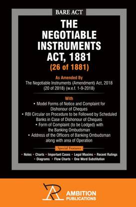 The Negotiable Instruments Act, 1881 ( 26 Of 1881)