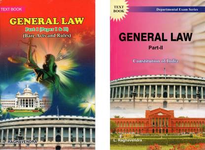 General Law Part-1 [Paper 1 & 2] (Bare Act & Rules) + General Law Part-2|Set Of 2 Books|Text Book For Departmental Examinations|
