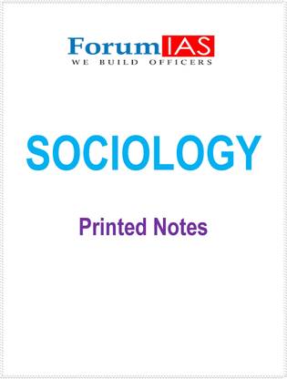 Forum IAS Sociology Printed Photocopy Notes In English For UPSC Optional