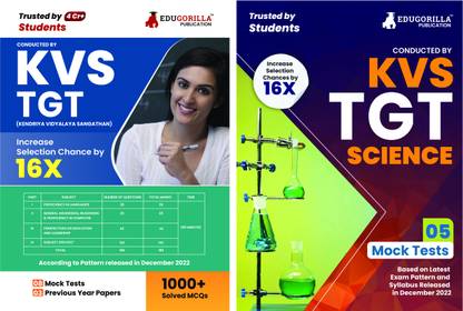 Combo 2 Set Books For KVS TGT Science Exam (English Edition) - According To The New Exam Pattern - 8 Mock Tests (Paper I) + 5 Mock Tests (Paper II) + 3 Previous Year Papers