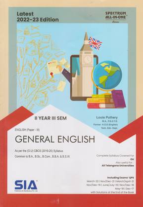 General English ( Paper-III) II-Year III-Sem Common To B.A., BSc., B.Com., B.B.A & B.S.W., As Per The (O.U) CBCS (2019-20) Syllabus Latest 2022-23 Edition