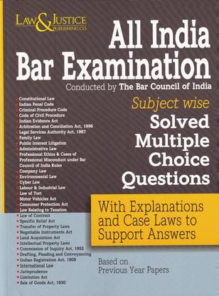 All India Bar Examination (Conducted By The Bar Council Of India) Subject Wise Solved MCQ's With Explanations And Case Laws To Support Answers Paperback – 20 September 2023