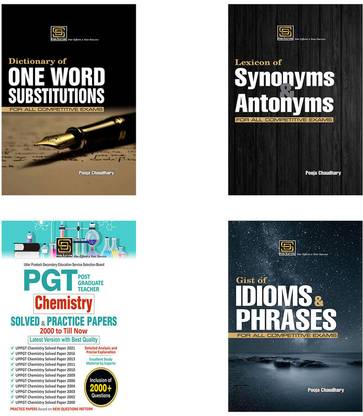 UP Pgt Chemistry Mastery Combo: Solved Paper & Idioms/Synonyms/One Word (English)