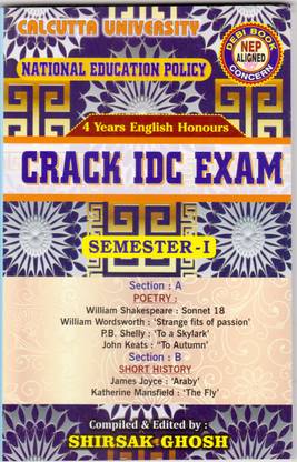 Crack IDC Exam Calcutta University Semester-I NEP 2020 ALIGNED