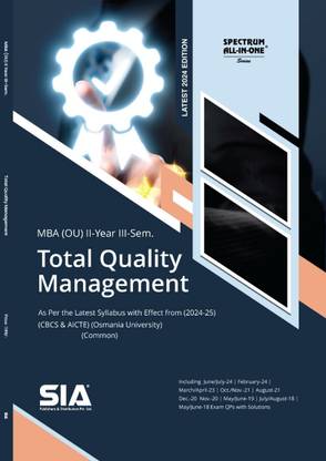 Total Quality Management (Common) 
 MBA II-Year III-Sem (O.U) As Per The Latest Syllabus With Effect From 2024-25 (CBCS & AICTE) Latest 2024 Edition
