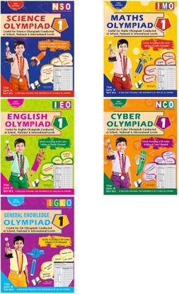 V&S Publishers IEO-IMO-NCO-NSO-IGKO(English, Mathematics, Computers, Science, General Knowledge) Olympiad Guidebooks Combo Class - 1 (Set Of 5 Books)