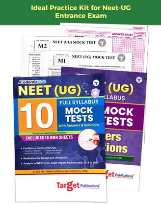10 NEET UG Mock Test Papers Book Based On New Pattern NTA NEET With OMR Sheets | Analysis Of Last 8 Years Papers