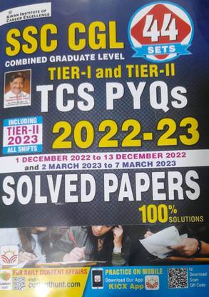 SSC CGL Tier-I And Tier-II TCS PYQs 2022-23 Solved Papers 44 Sets