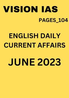 Vision Ias Daily Current Affairs June 2023 (Photocopy)Daily News