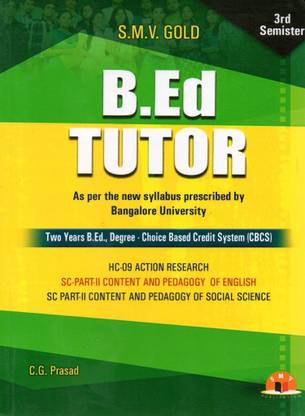 3rd Semester B.Ed Tutor|Bangalore University|3 Subject In One Book|