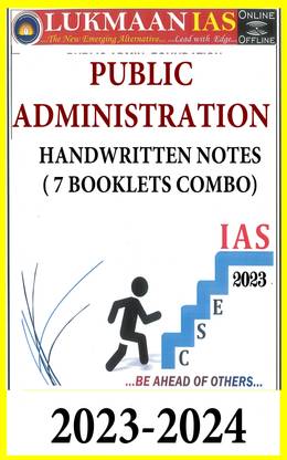 LUKMAAN IAS Public Administration Notes Handwritten ( Class Notes ) 7 Booklets Combo 2023-2024