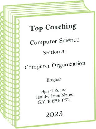 Computer Organization Section 3 Handwritten Notes Of Computer Science For ESE Gates 2023-24