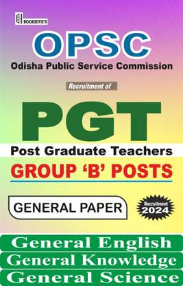 OPSC PGT Teachers Recruitment 2024 General Paper (Set Of 3 Books) Odisha Public Service Commission Post Graduate Teachers