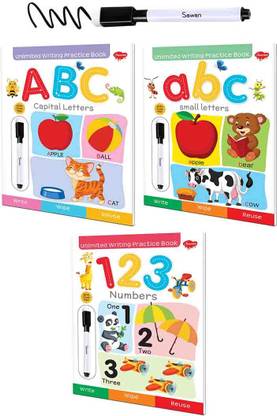 Abc Small Letters, ABC Capital Letters & 123 Numbers, Pack Of 3