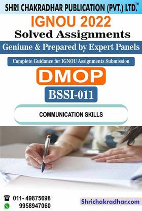 IGNOU BSSI 11 Solved Assignment 2022-23 Communication Skills IGNOU Solved Assignment DMOP IGNOU Diploma In Modern Office Practice (2022-2023) Bssi11