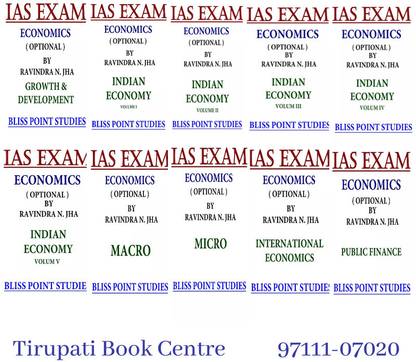 ECONOMICS BY RAVINDRA N JHA SIR PRINTED NOTES FOR IAS MAINS OPTIONAL ECONOMICS PAPER 1& 2 English Medium Set Of 10 Books Civil Service Preparation Photocopy 2024