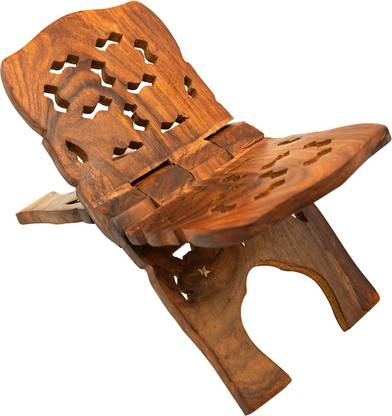 ADA Handicraft Sheesham Wooden Folding Holy Book Stand, Reading Book Rest Foldable Stand Wooden Brown Rehal