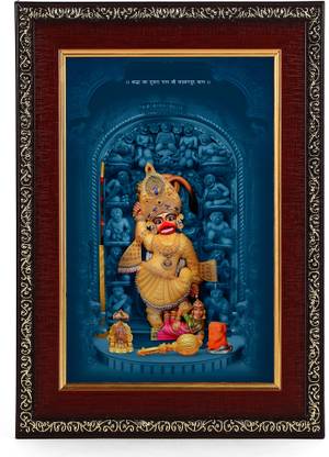PrintShare Religious Image Of Shri Kashtbhanjan Dev Hanumanji Sarangpur Religious Frame