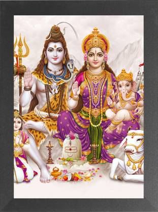 Nuoshopping Mahadev/Mahakal/Har Har Mahadev/Shiv Guru/Devo Ke Dev Mahadev/Bhole Baba Religious Frame