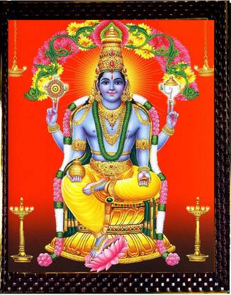 FRAMTASTIC Dhanvantari Dev Photo Frames|God Of Ayurveda Dhanvantari Devta Photo Frame Religious Frame