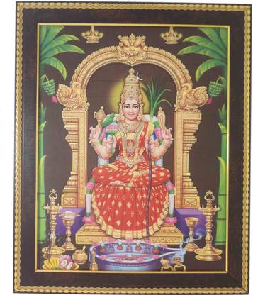 R S Exports Goddess Kamakshi Photo Frame ( 32.5 cm x 26.5 cm x 1 cm ) Religious Frame