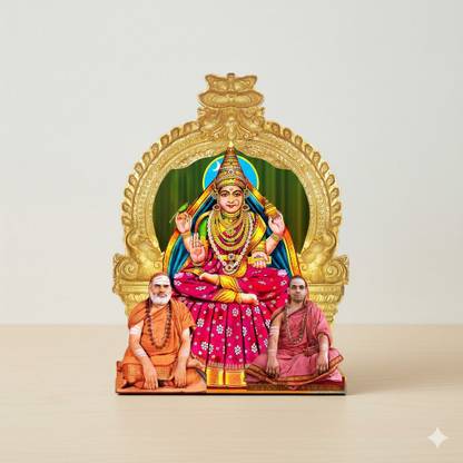 Giriram Photos Sringeri Sharadamba Devi with Jagadgurus Photo Cutout Religious Frame