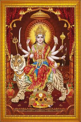 jog craft durga mata photo, maa durga photo, durga maa nav Roop photo frame Religious Frame