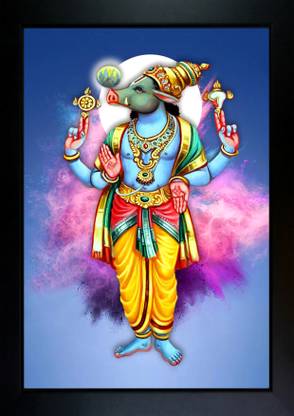CrowdHall Varaha Photo Frame (10X13.5IN) Religious Frame