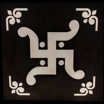 SE Art Creation Swastik Led Light With 90 Cm Cord Length Religious Frame