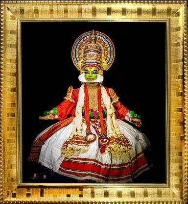 Maharajas Kathakali Art Design Digital Printed 12X10 inch Photo Frame Religious Frame