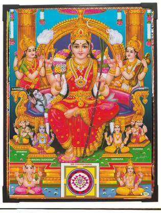 Taani creations PVT LTD LALITHA DEVI Photo in Wooden Frame Religious Frame