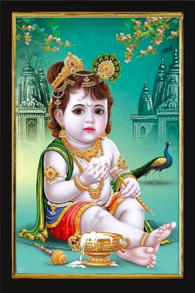 PRANVIGIFTS BAL KANHA JI RELIGIOUS PHOTO FRAME Religious Frame